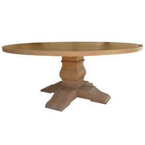 BALUSTER BASE ROUND DINING TABLE IN OAK