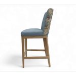 HAMILTON COUNTER STOOL UPHOLSTERED IN LEATHER AND ANNA FRENCH