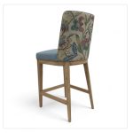 HAMILTON COUNTER STOOL UPHOLSTERED IN LEATHER AND ANNA FRENCH