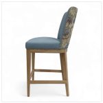 HAMILTON COUNTER STOOL UPHOLSTERED IN LEATHER AND ANNA FRENCH