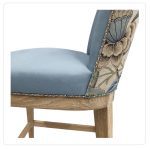 HAMILTON COUNTER STOOL UPHOLSTERED IN LEATHER AND ANNA FRENCH