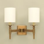 CANDOVER DOUBLE WALL LIGHT IN BRASS