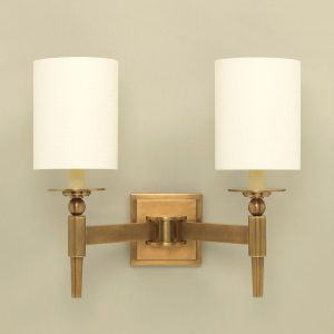 CANDOVER DOUBLE WALL LIGHT IN BRASS