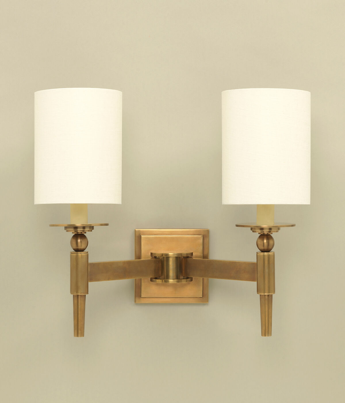 CANDOVER DOUBLE WALL LIGHT IN BRASS