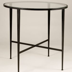 METAL AND GLASS TABLE, SIE TABLE, BRONZE TABLE