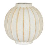 large ribbed ceramic vase Grove Large Globe Vase
