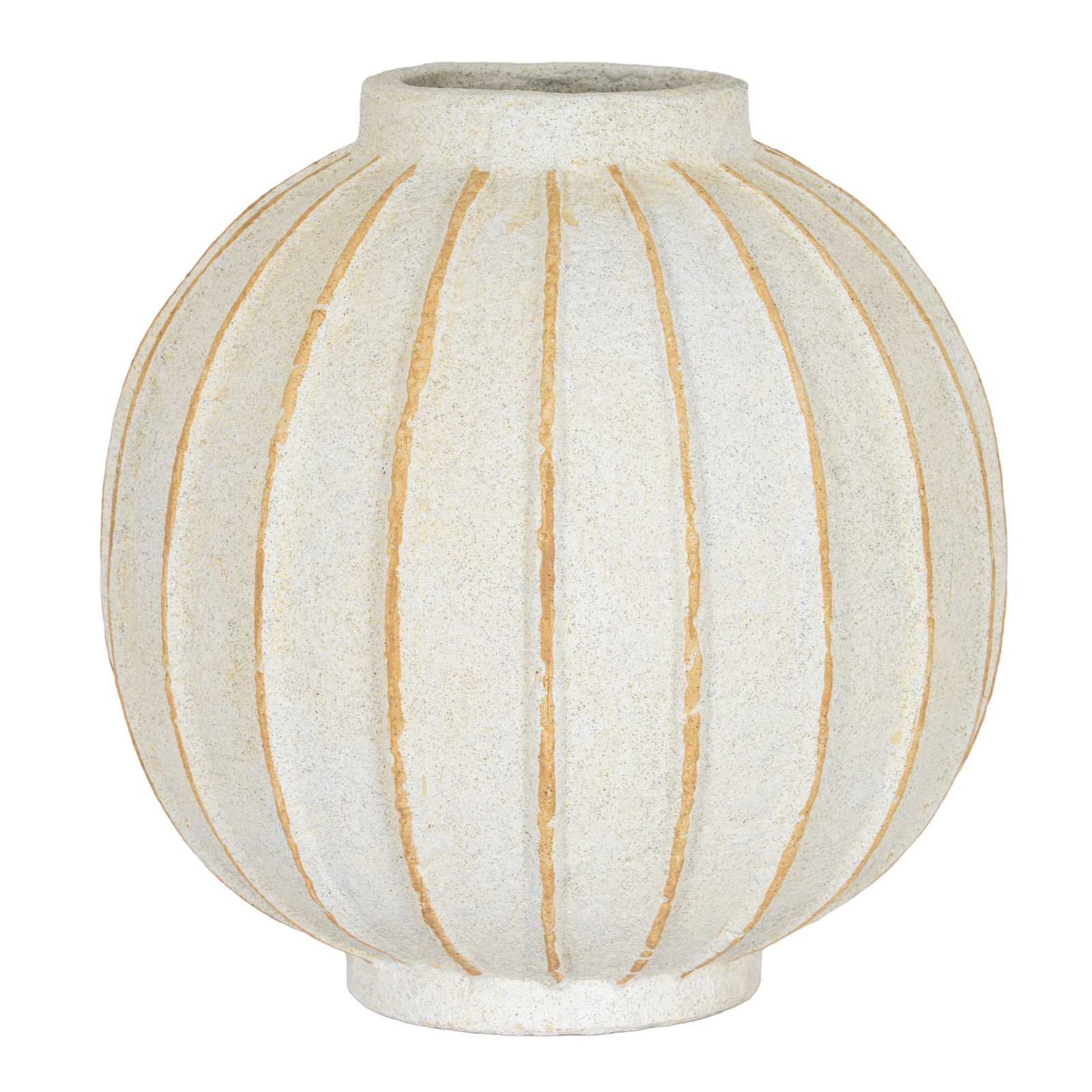 large ribbed ceramic vase Grove Large Globe Vase